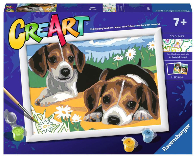 Load image into Gallery viewer, Ravensburger creart beagle puppies
