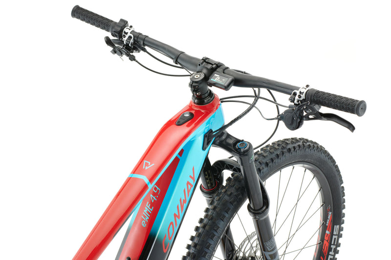 Load image into Gallery viewer, Conway elektrische mtb full-suspension ewme 4.9 mod. 24 ebike conw.ewme 4.9 29 41 full sus. 12sp turq. red
