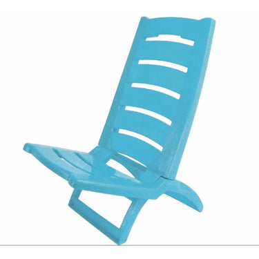 Adriatic strandstoel kunststof opklapbaar 80x38cm blauw