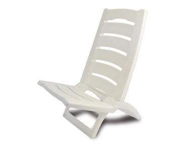 Adriatic strandstoel kunststof opklapbaar 80x38cm wit