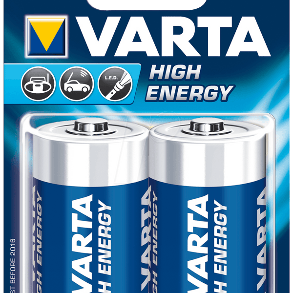 Varta d/lr20 penlite alkaline per 2 pieces on card