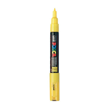 Uni posca verfmarker 1mc geel - conische punt - 1 mm