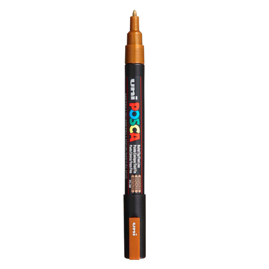Uni posca pc3m acrylmarker brons - ronde punt tot 1,3 mm