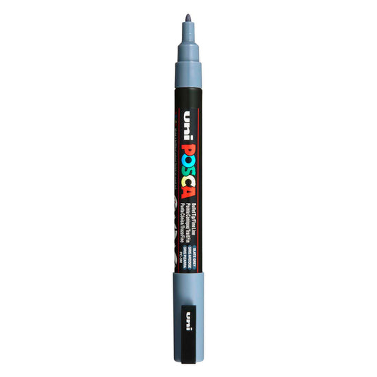 Uni posca pc3m acrylmarker leigrijs - ronde punt tot 1,3 mm