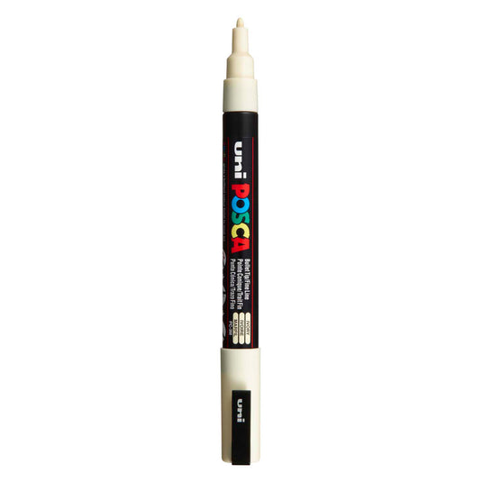 Uni posca pc3m acrylmarker ivoor - ronde punt tot 1,3 mm