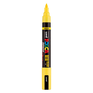 Uni posca brushmarker pc5br geel - brushpunt 1-4 mm