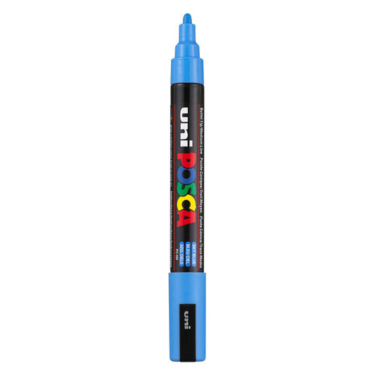 Uni posca verfmarker pc5m hemelsblauw - conische punt 2,5 mm