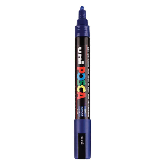 Uni posca verfmarker pc5m donkerblauw - conische punt 2,5 mm