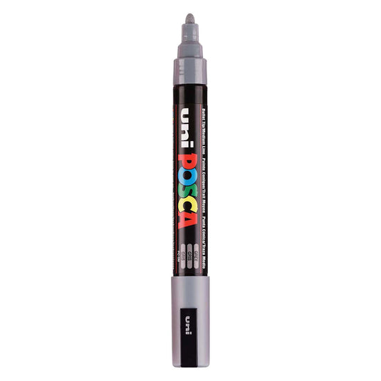 Uni posca verfmarker pc5m grijs - conische punt 2,5 mm