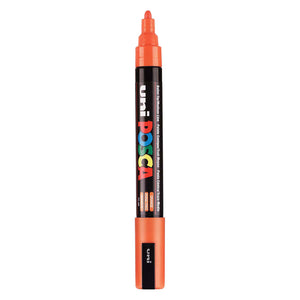 Uni posca verfmarker pc5m donkeroranje - conische punt 2,5 mm