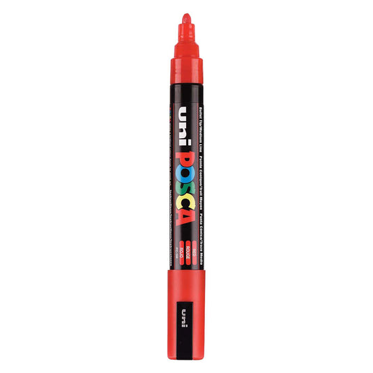 Uni posca verfmarker pc5m rood - conische punt 2,5 mm