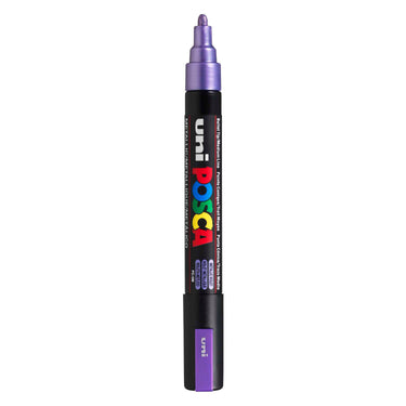 Uni posca verfmarker pc5m metallic paars - conische punt 2,5 mm