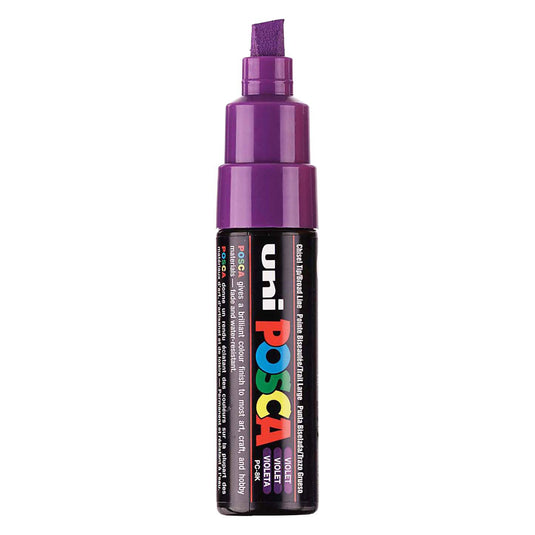 Uni posca verfmarker 8k violet- beitelpunt 8mm