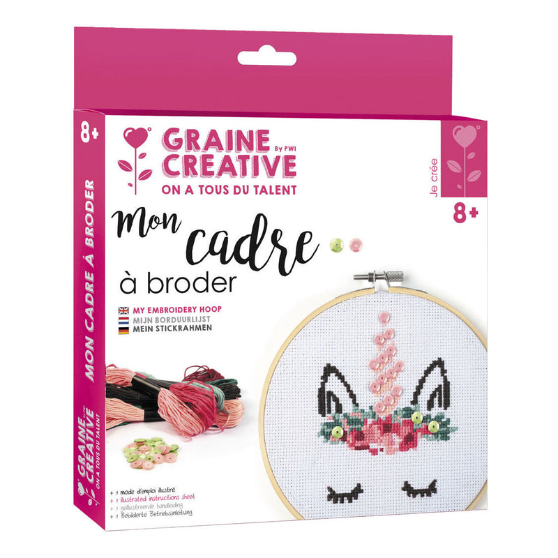 Load image into Gallery viewer, Graine creative graine borduurpakket 15,5 cm unicorn
