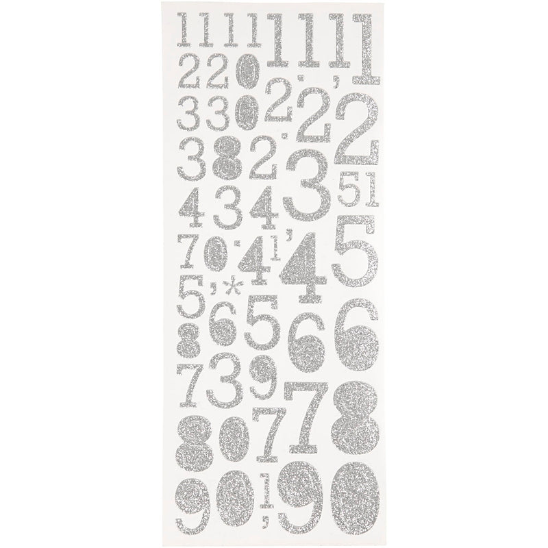 Afbeelding laden in galerijviewer, Https: www.cchobby.nl glitterstickers-cijfers-vel-10x24-cm-zilver-2-vel-1-doos
