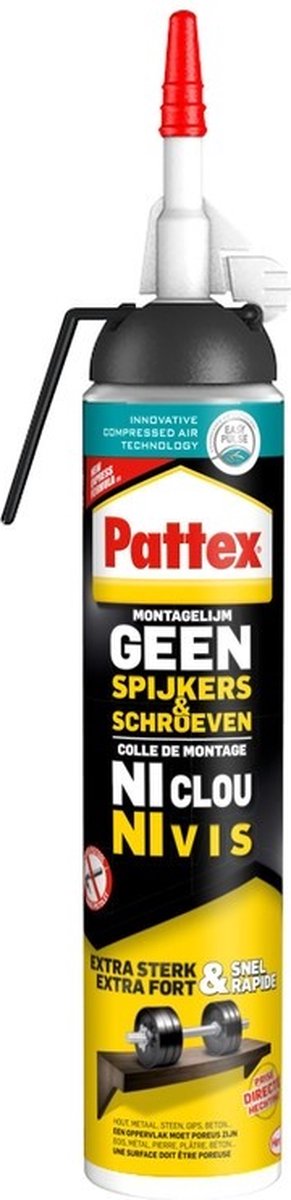 Pattex montagekit 254 g | easy kit met spuitbus| montagekit voor kleine thuis projecten.