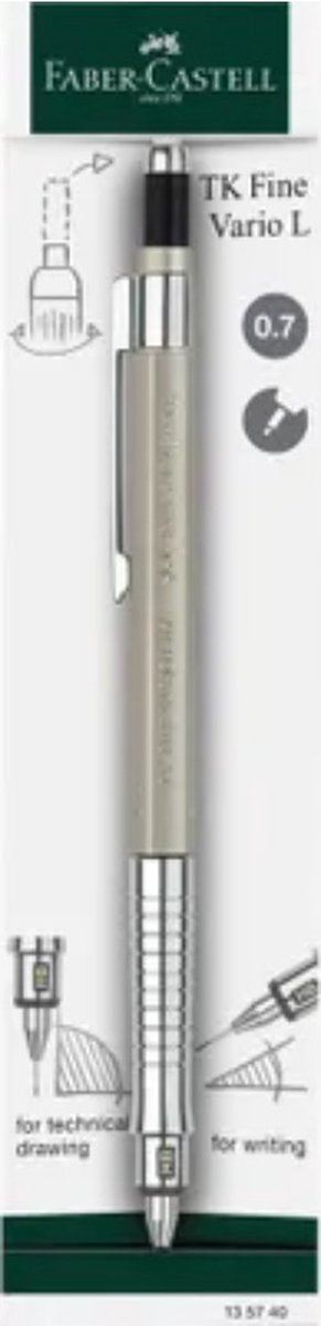 Faber-castell vulpotlood - tk-fine vario l - lijnbreedte 0,7mm - hardheid hb - champagne gold - fc-135740