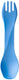 Human gear - gobites bio - herbruikbaar - bestek - spork - light blue - campingbestek