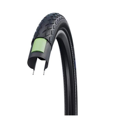 Load image into Gallery viewer, Schwalbe Buitenband Green Marathon GreenGuard 28x1 5 8x1 3 8 (37-622) zwart
