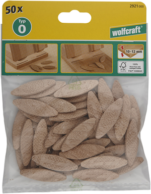 Wolfcraft verbindingsplaatjes | grootte 0 | 1 set - 2921000