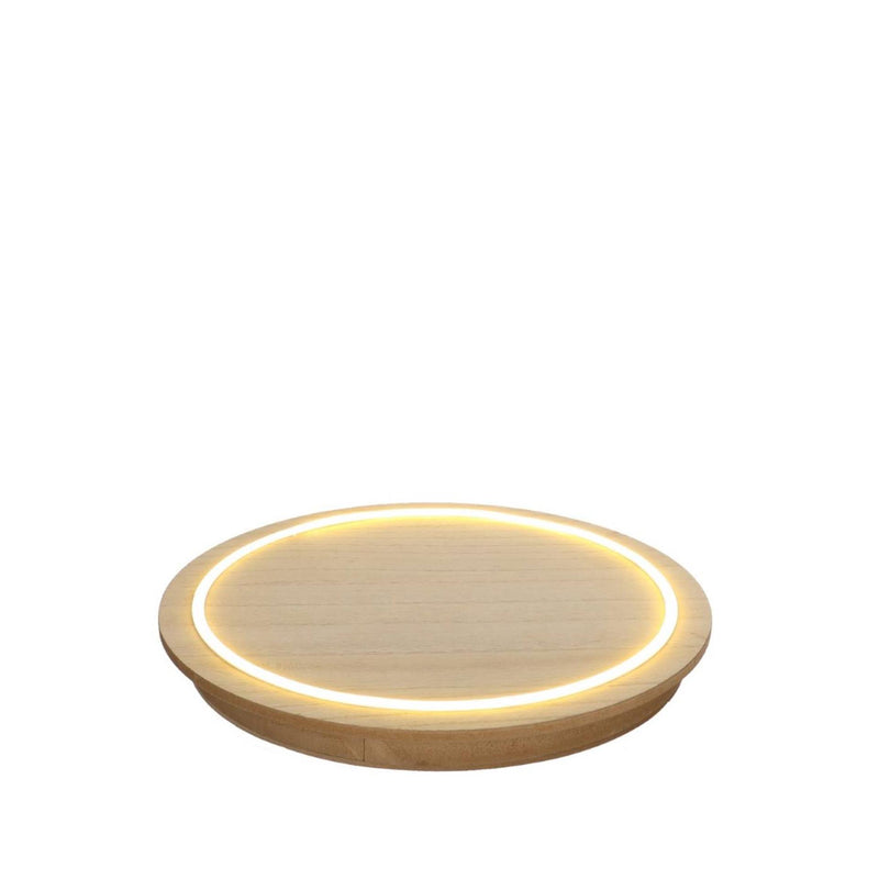 Load image into Gallery viewer, Ideas 4 seasons houten plaat met neonlicht ã˜28x2,6 cm touch bediening
