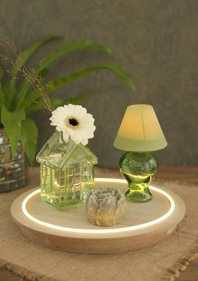 Load image into Gallery viewer, Ideas 4 seasons houten plaat met neonlicht ã˜28x2,6 cm touch bediening
