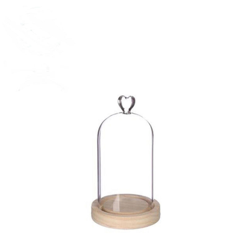 Load image into Gallery viewer, Ideas 4 seasons stolp hart met houten basis ã˜10xh18cm
