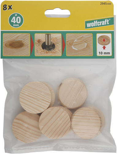 Load image into Gallery viewer, Wolfcraft conusplaatjes | ø40mm | 8 stuks - 2945000
