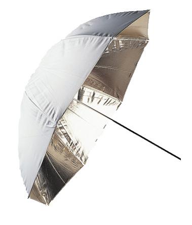 Load image into Gallery viewer, Falcon Eyes Flitsparaplu UR-32G Goud Wit 80 cm
