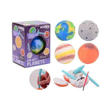 Johntoy john toy science explorer planeten uithakset, 4 assorti