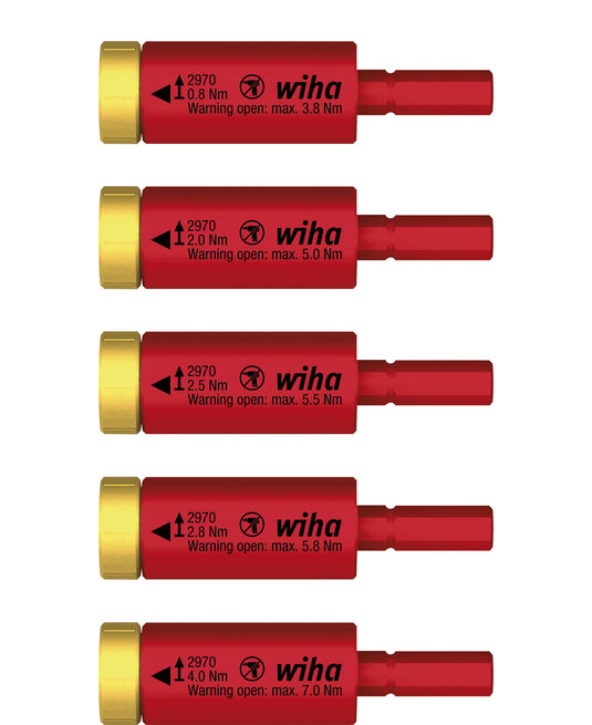 Wiha momentset easytorque adapter electric | voor slimbits en slimvario® houder | 5-delig | in blister - 41479 - 41479