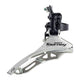 Shimano voorderailleur 3 x 6 7 speed tourney fd-ty300 down swing down pull - hoge klem ø31,8 mm - 42t - (66-69°) - zwart zilver