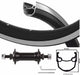 Kgs Voorwiel 28 inch (622) velg ryde stratos zilver zwart vaste as