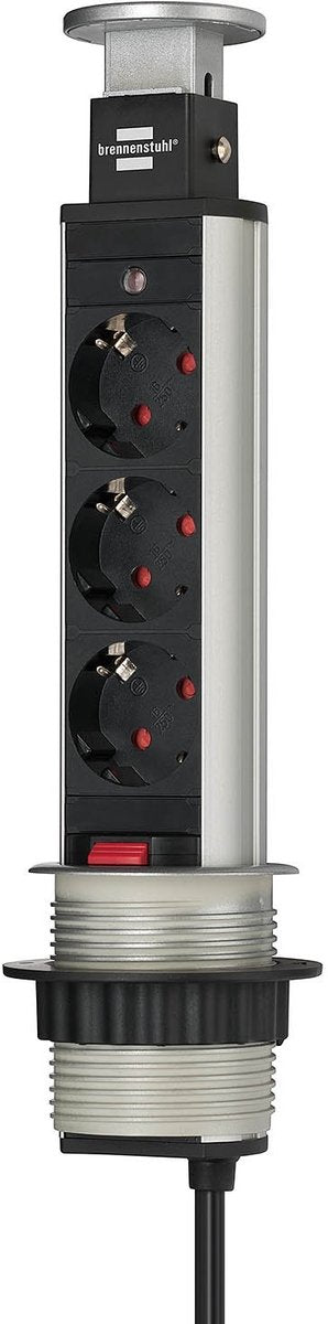 Brennenstuhl tower power stekkerdoos 3-fach 2m h05vv-f 3g1,5