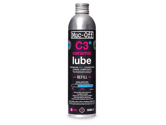 Muc-off fietsonderhoud c3 wet ceramic lube 300ml navulverpakking