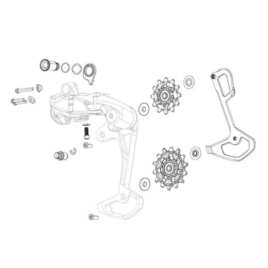 Sram derailleurdeel red b-bolt b-screw limit screw