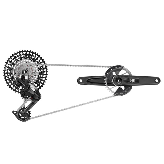 Sram groepset eagle 90 dub t-type inclusief: achterderailleur shifter crankset 170mm wide gx ketting cassette 10-52