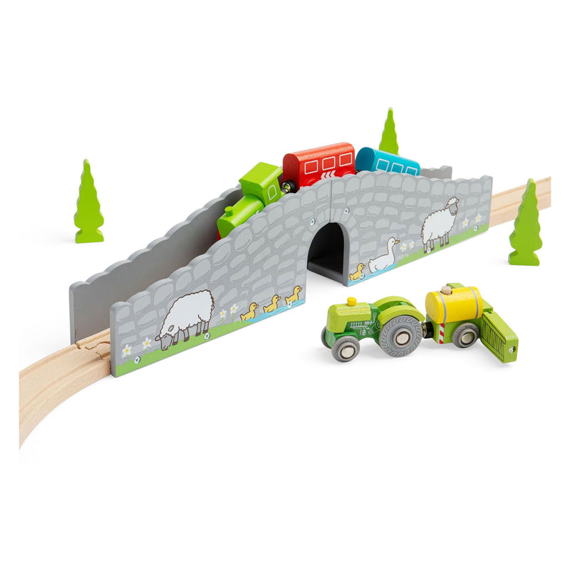 Load image into Gallery viewer, Bigjigs houten rails - boerderijbrug
