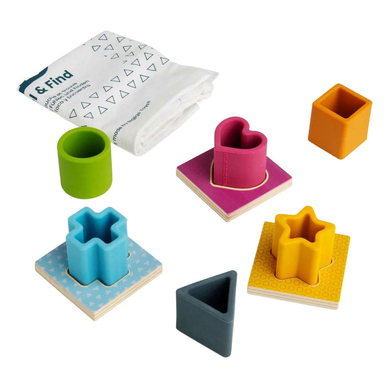 Load image into Gallery viewer, Bigjigs vormenpuzzel hout en siliconen - 13dlg.
