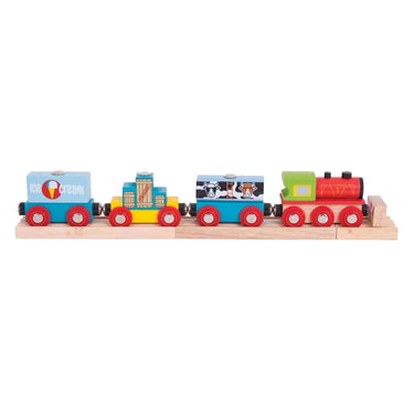 Bigjigs houten goederentrein - 9dlg.