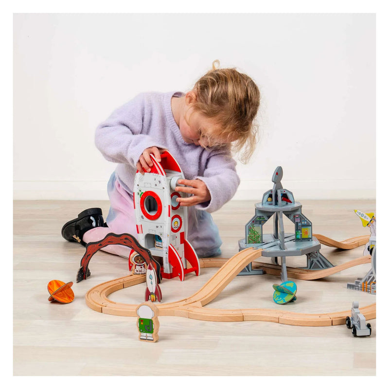Load image into Gallery viewer, Bigjigs houten rails - raket
