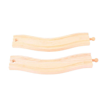 Bigjigs houten rails - bochtige rails - 2st.