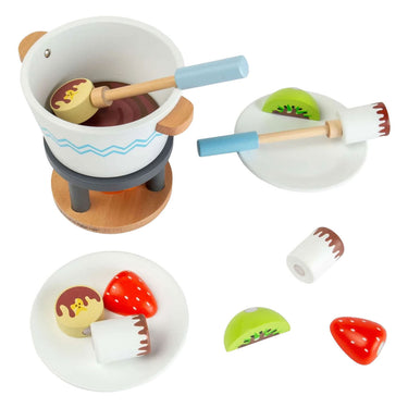 Bigjigs houten chocoladefondue speelset - 16dlg.