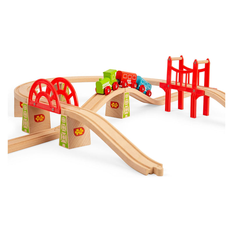 Load image into Gallery viewer, Bigjigs houten rails - bruggen uitbreiding set - 18dlg.
