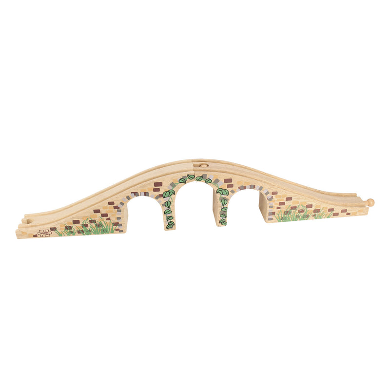 Load image into Gallery viewer, Bigjigs houten rails - brug met 3 bogen
