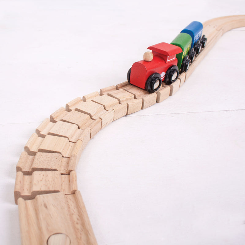 Load image into Gallery viewer, Bigjigs houten rails - flexibel, 2st.
