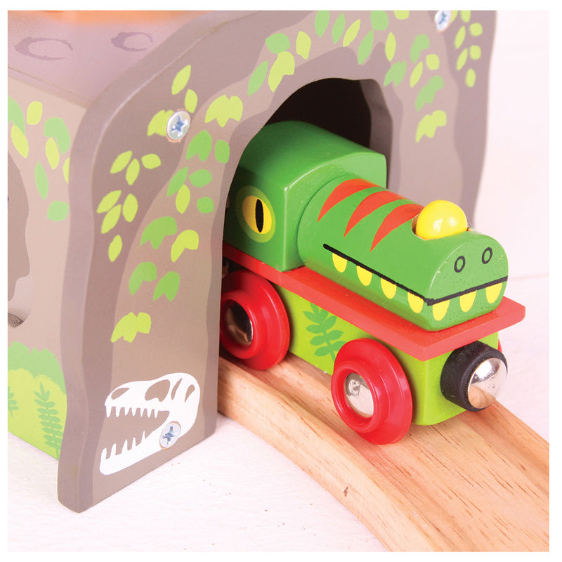 Load image into Gallery viewer, Bigjigs houten t-rex tunnel
