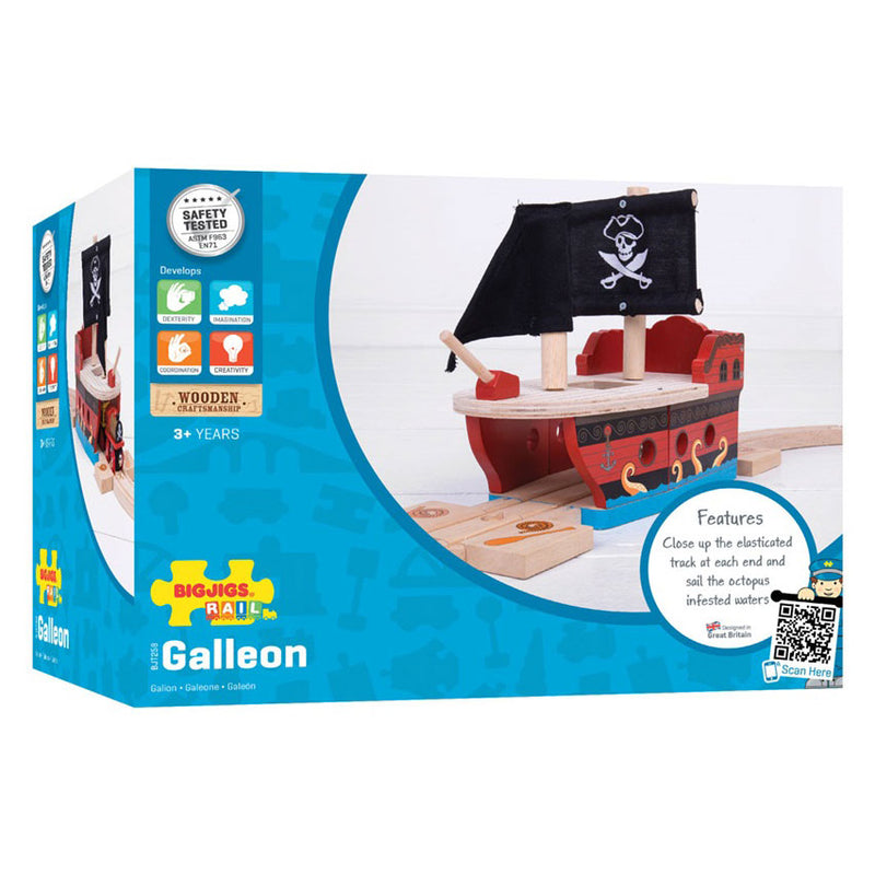 Load image into Gallery viewer, Bigjigs treinbaanonderdeel piratenboot
