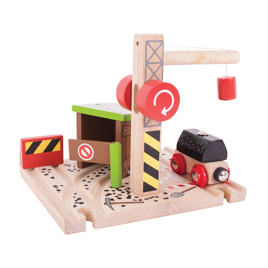 Bigjigs houten rails - steenkool mijn