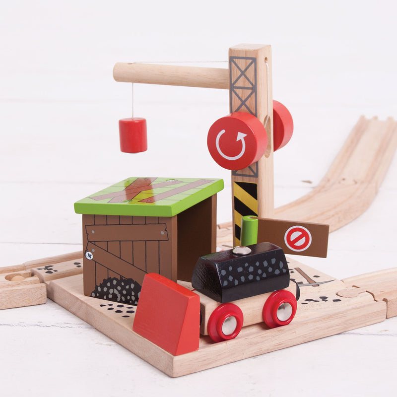 Load image into Gallery viewer, Bigjigs houten treinrails - kolenmijn
